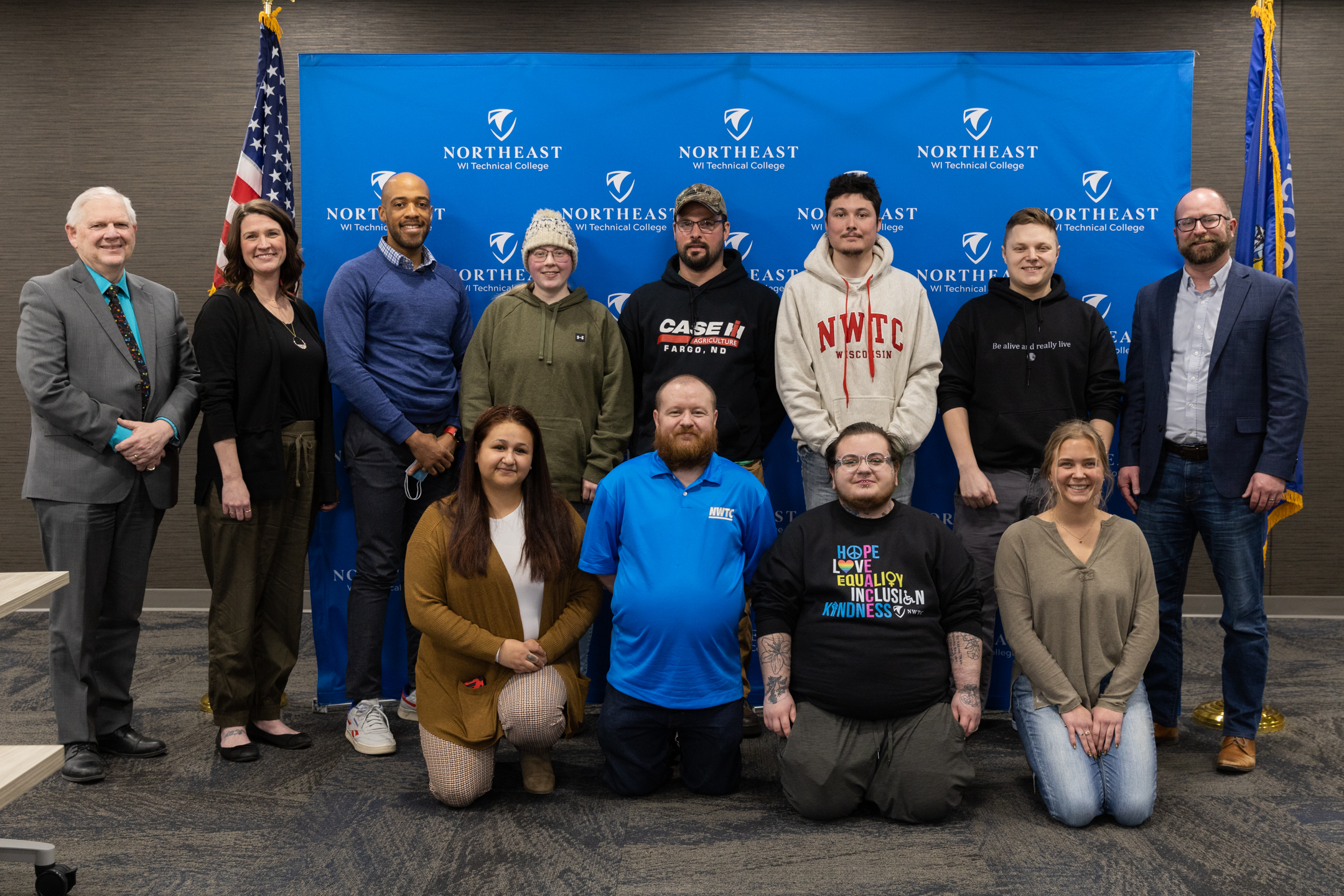 Lt. Gov. Mandela Barnes and Mayor Genrich visit NWTC to discuss the benefits of a two-year education and the role it plays to meet workforce demands within the community.