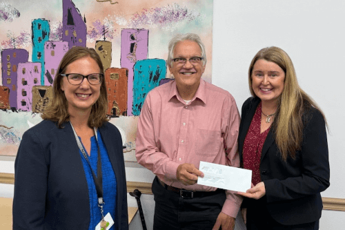 Pictured left to right: Crystal Harrison, NWTC Foundation director, Dennis Heling, Elizabeth Street Business Complex board member, and Jeannie Otto, NWTC Shawano and NWTC Oconto Falls regional manager