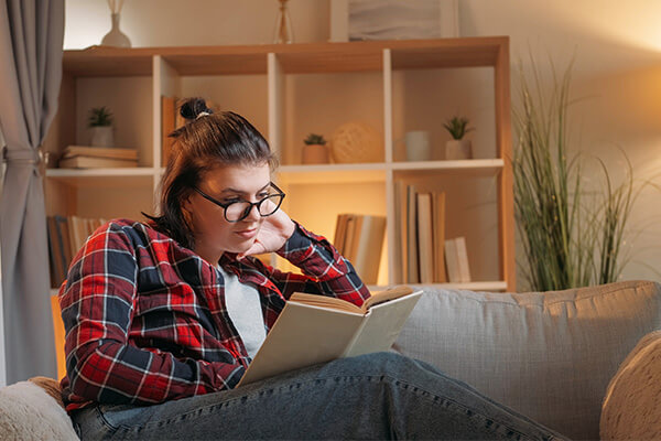 Student in their apartment