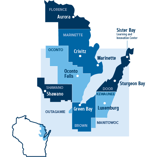 Map of NWTC locations