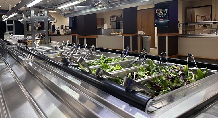 Salad bar at NWTC cafeteria