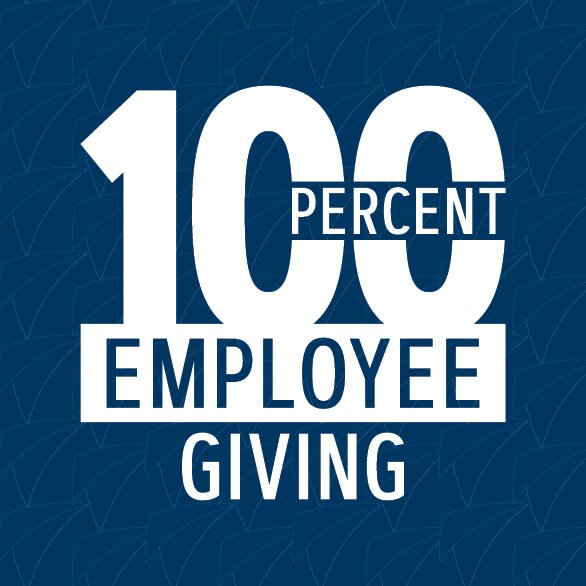 100% employee giving campaign