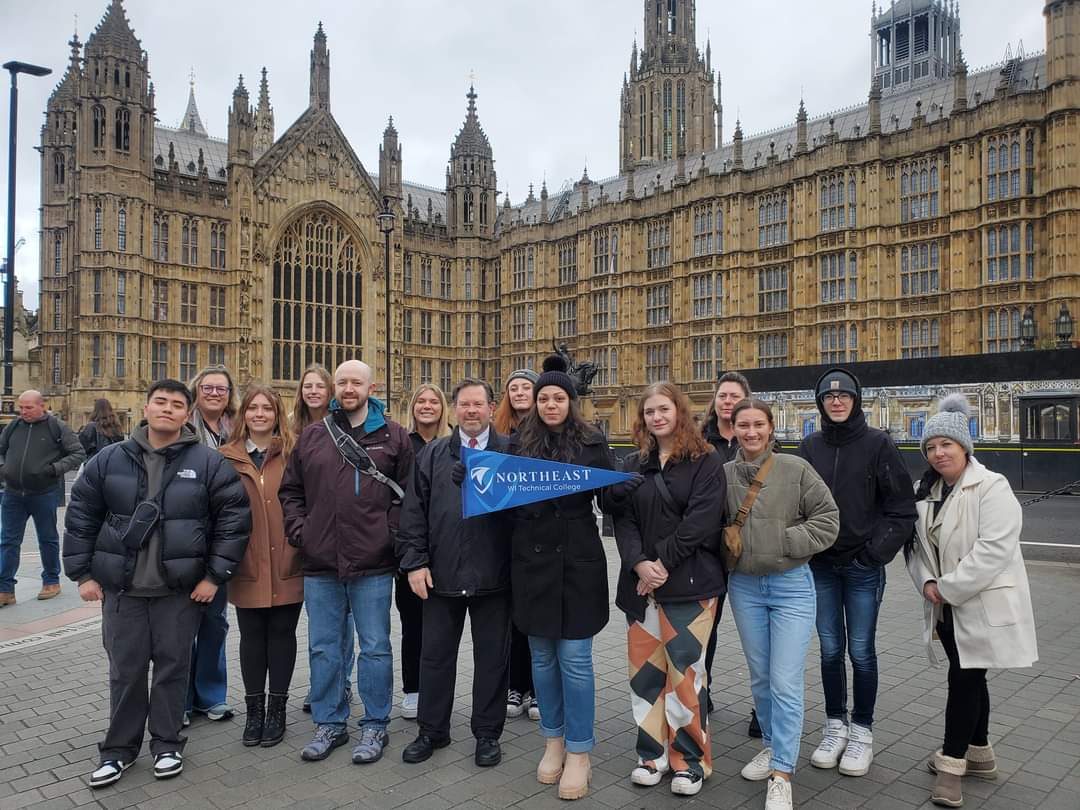 Gregurich and her study abroad class in London.